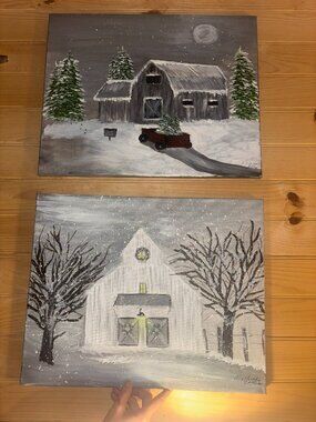 Frameless hand painted art